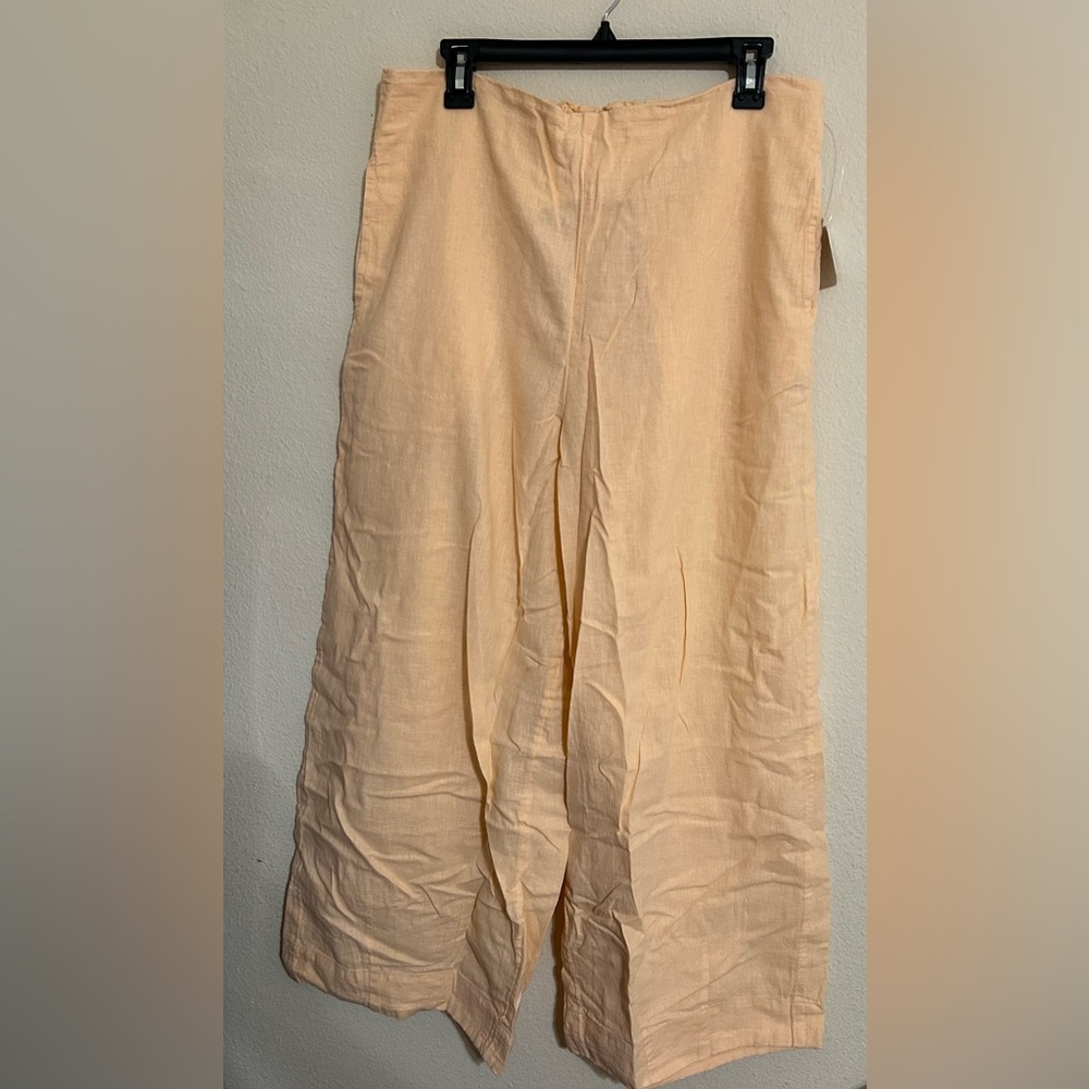 Free-est Demi Cotton-Linen Pants.Color Pale Peach. - Picture 2 of 12